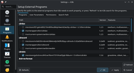 Programs >> Programs